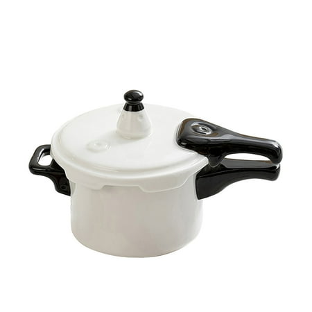 

xingqing Whimsical Ceramic Cup Depicting a Pressure Cooker - Cool Birthday Gift for Girls