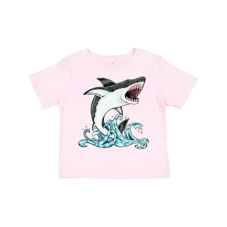 

Inktastic Great White Shark Jumping Gift Toddler Boy or Toddler Girl T-Shirt