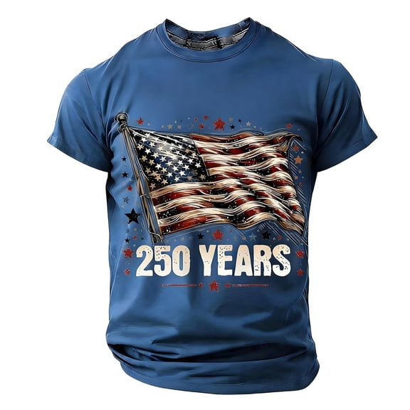 250th Anniversary US Shirt, America 250 Anniversary Shirts United States 250 Years Since 1776 2026 Crew Neck Tshirt for Men #16