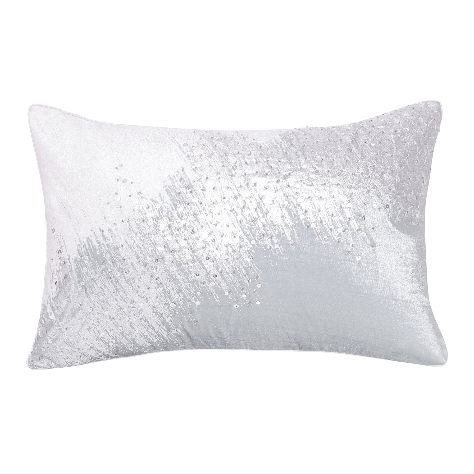 Harlow Hill Demi 16" x 24" Ivory/Silver Abstract Polyester Adult Decorative Throw Pillow Cover
