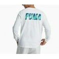 thumbnail image 5 of Puma Mens T-Shirt Classic Bright Medium Graphic Logo Tee   White M, 5 of 5