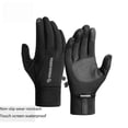 thumbnail image 1 of Guantes de montar para hombre, cálidos, para deportes al aire libre, a prueba de viento, impermeables, de terciopelo, guantes para pantalla táctil de coche eléctrico, 1 of 1