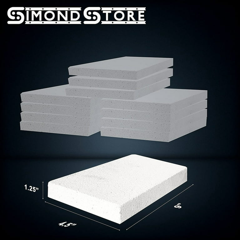  SIMOND STORE Insulating Fire Bricks for Forge, 1.25 x 4.5 x  9 - Pack of 5 - 2500F Rated, Soft Fire Bricks for Oven, Wood Stove, Kiln,  Fireplace, Fire Pit, Jewelry