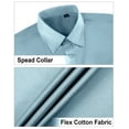 thumbnail image 2 of Youclos Men's Short Sleeve Dress Shirts Casual Button Down Shirt Regular Fit, 2 of 7