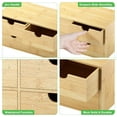 thumbnail image 4 of Bamboo Desk Organizer with Drawers - Small Desktop Countertop Mini Tabletop Storage Container - No Assembly Required, 4 of 12