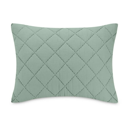 Better Homes & Garden Diamond Gauze Sham, Sage, King, 2 count