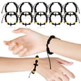 thumbnail image 1 of 12 pulseras de béisbol deportivas, pulsera de longitud ajustable, pulsera de cadena de mano, pulsera decorativa de cuentas para hombre., 1 of 7