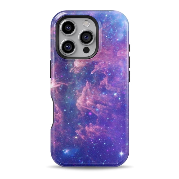DesignSkinz Scratch-Resistant Hard Slim Case Compatible with iPhone 16 (Compatible with MagSafe) - Colorful Nebula