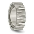 thumbnail image 4 of Titanium Satin and Polished 8mm Notched Band, 4 of 7