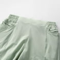 thumbnail image 4 of SWSMCLT Women's Running Shorts Mid Rise Elastic Waist Drawstring Summer Fashion Spandex Casual Shorts Biking Green 4-6, 4 of 5