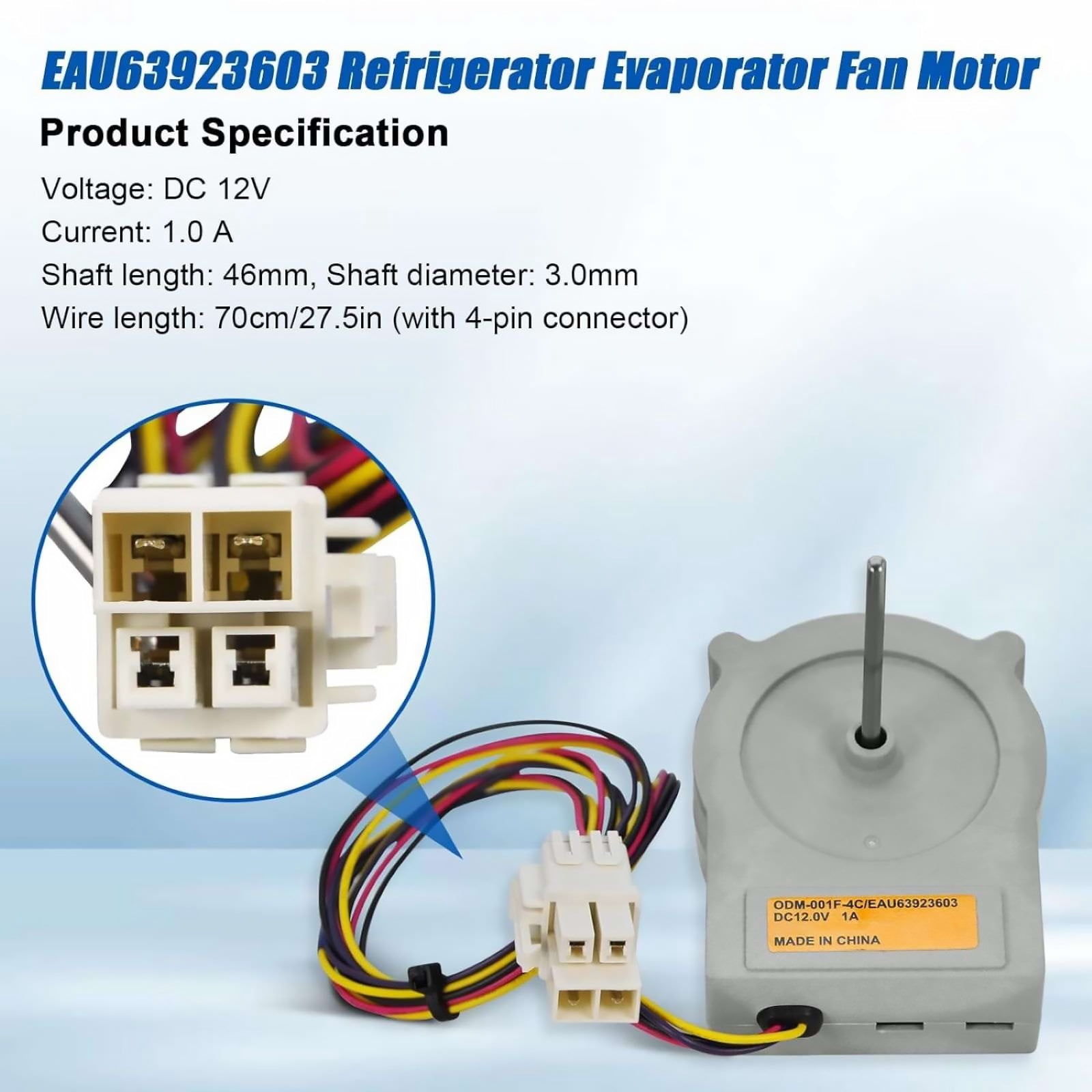 Easy-to-Install Evaporator Fan Motor Enhances Air Circulation, Refrigerator Performance for DIY Replacement