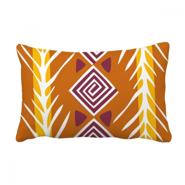 Brown Line Mexico Totems Ancient Civilization Throw Pillow Lumbar Insert Cushion Cover Home Decoration