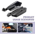 thumbnail image 3 of 2 PCS Motorcycle Rear View Mirrors, Reduce Blind Spot Adjustable Safety Reflective Side Mirror, M8 M10 Bolt Mount Modification Accessories, for Most Motorcycles Scooters ATVs (Black) -, 3 of 6