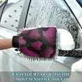 thumbnail image 6 of Microfiber Car Wash Gloves With Chenille & Polyester Terry Scratch-Free Cleaning Elastic Cuffs Dragon Fruit Color, 6 of 8