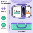 thumbnail image 6 of MPOW Cordless Electric Lunch Box, Heated Lunch Box for Kids, Battery Powered with Automatic Scheduled Heating - 2 Compartments & 2 Temperature Zones (Violet Purple), 6 of 8
