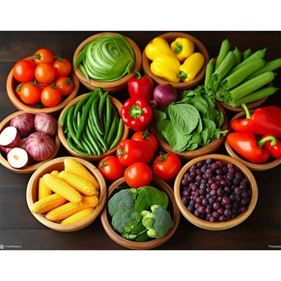 Jigsaw Puzzles 500 Pieces Food Vegetables Formation Wooden Fun Puzzle Challenge for Adults and FamiliesWall Art Gift