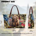 thumbnail image 6 of Eheartsgir Bear Camo American Flag with Zipper Clutch Purse, Top Handle Tote Bag with Large Capacity Waterproof Tote Handbag for Travel Shopping, 6 of 6