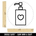thumbnail image 2 of Soap Sanitizer Dispenser with Heart Self-Inking Rubber Stamp Ink Stamper - Fuchsia Ink - Medium 1 Inch, 2 of 7