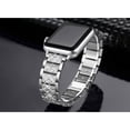 thumbnail image 3 of Bandas brillantes compatibles con Apple Watch Band 38 mm 40 mm 41 mm 42 mm 44 mm 45 mm iWatch Series 7/6/5/4/3/2/1/SE, elegante pulsera de metal ajustable Adepaton CZDZ-HY147-3, 3 of 6