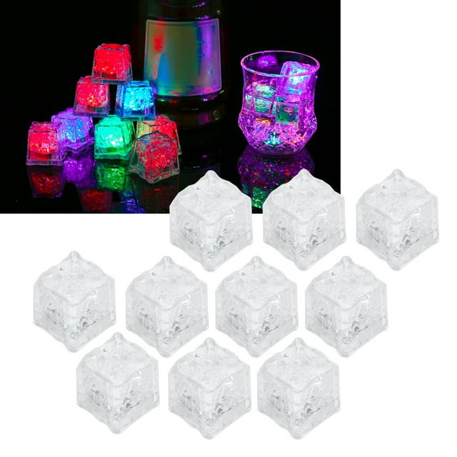 Bandejas De Cubitos De Hielo Con Luz LED Premium, Cubitos De Hielo Intermitentes, Cubitos De Hielo LED, Paquete De 12 Para Bebidas Caseras