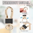 thumbnail image 3 of 2 Piezas de Clip de Llave de Metal, Organizador de Soporte para Anillo de Llave, Clips de Llave de Cuero para Accesorios de Coche, Bolsa, Cartera, Tonalidad dorada/negra, 3 of 6