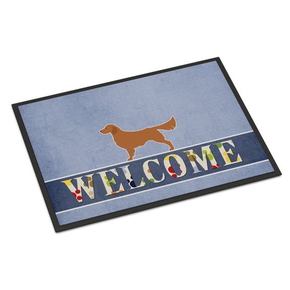 Carolines Treasures BB5508JMAT Golden Retriever Welcome Door Mat Indoor Rug or Outdoor Welcome Mat 24x36 Doormat 24H X