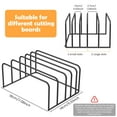 thumbnail image 2 of FVKRNYZ 2 Pack Cutting Board Organizer Metal Cutting Board Holder with 5 Slots Stable Cutting Board Rack Space Saving Baking Cookie Pan Sheets Cooling Racks Storage Stand, 2 of 8