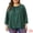 Dark Green, variant on DARING DIVA Women's Plus Crew Neck 3/4 Sleeve Blouse 1X Navy Blue