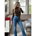 thumbnail image 4 of MOYIKO Mock Turtleneck for Women Long Sleeve Fitted Shirts Tight Tops Tees, 4 of 8
