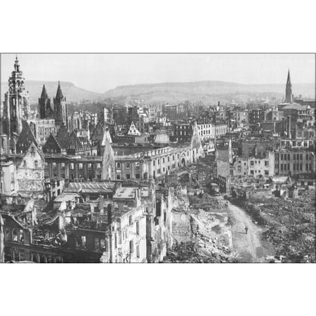 24"x36" Gallery Poster, Heilbronn 1945 US Army retouched