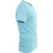 Ma Croix Mens Premium Solid Cotton V Neck T-Shirts Short Sleeve Tee