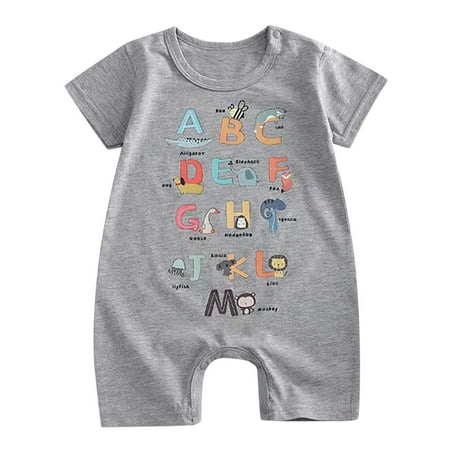 

Rovga 2022 New Toddler Kids Baby Elastic Jumpsuit Children Baby Boys Girls Cartoon Romper Short Sleeve Cute Animals Jumpsuit Outfits Clothes