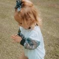 thumbnail image 5 of Douhoow 0-24 Months Baby Girl Boy Letter Print Bodysuit Mesh Patchwork Long Sleeve Bodysuit, 5 of 10