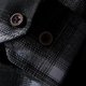 thumbnail image 4 of Ceisia Men's Black & White Plaid Long Sleeve Button-Down Shirt with Chest Pocket Black XL Gifts, 4 of 7