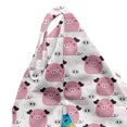 thumbnail image 5 of Piglet Lounger Chair Bag, Repetitive of Pigs Polka Dots and Lines, High Capacity Storage with Handle Container, Lounger Size, Grey Pink, by Ambesonne, 5 of 5