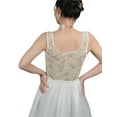 thumbnail image 5 of Blotona Women Lace Corset Tops Sexy Bustiers Tube Top Vintage Floral Print Lace-up Corset Straps Tank Tops, 5 of 9