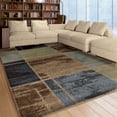 thumbnail image 4 of Orian Majestic Shag Area Rug 3627 Contemporary Blue Boxed Blocks Floor Decor Modern Carpet, 4 of 5