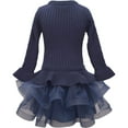 thumbnail image 2 of Bonnie Jean Girls' Sweater Dress - navy, 6 (Little Girls), 2 of 3
