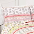 thumbnail image 5 of Lush Decor Ruffle Stripe Reversible Quilt 5-Piece Pink/Gray Full/Queen, 5 of 7