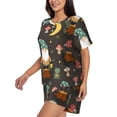 thumbnail image 2 of Kdxio Gnome Insect Frog Print Pajamas Sets for Women Short-Sleeved Pjs with Lounge Shorts Two Piece Sleepwear S-4XL, 2 of 8