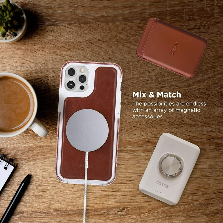 iHome Magnetic Vegan Leather Velo Case, Ultra Slim, Shock