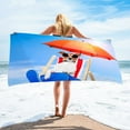 thumbnail image 2 of Zatoumnr Dog Themed Beach Towel, 30x60in Large Size, Quick Dry, Absorbent, Lightweight, Sand Free Bath Towels Perfect for Beach and Pool, 2 of 7