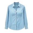 thumbnail image 5 of GUACER Womens Long Sleeve Blouses Gingham Collared Button Down Shirts Loose Casual Fall Tops, 5 of 7