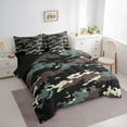 thumbnail image 3 of Homewish Rustic Camo 7-Piece Twin Bedding Sets,Country Farmhouse Lodge Bedding Comforter Set,Green Brown Black Sheet Sets For Boys Kids,Ultra Soft Home Decor Reversible, 3 of 8