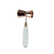 8" Diamond Cut Design Clear and Rose Gold Stainless Steel Bar Jigger by Wild Eye