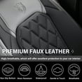 thumbnail image 6 of Coverado Front and Back Car Seat Covers Full Set, Waterproof Faux Leather Seat Protectors, Auto Interior Accessories Universal Fit Most Cars SUVs Pickup Trucks, Gray&Black, 6 of 10
