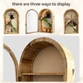 thumbnail image 4 of CFCSRP Shadow Box Frame with light 10x16 Arch-Shaped Display Cases with Linen Back and Removable Shelves, Picture Frame Wedding Bouquet Memorabilia Medals Photos Memory Box for Keepsakes, 4 of 6