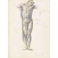 thumbnail image 2 of Sir Edward Coley Burne-Jones 18x24 Gold Ornate Framed and Double Matted Museum Art Print Titled - Sketchbook - Study for Atlas in Atlas Turned to Stone, 2 of 4