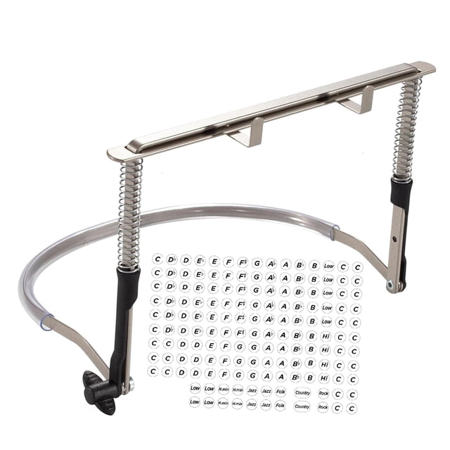 Soporte de armónica de 24 agujeros, soporte de cuello de arpa, antiarañazos, portátil, ajustable, para estudio, conciertos, práctica, músico