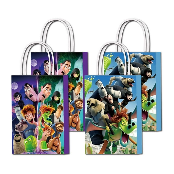 16 Pcs For Hotel Transylvania-Themed Candy Gift Bags – Party Favor Bags with Handles for Birthday Decorations and Celebrations